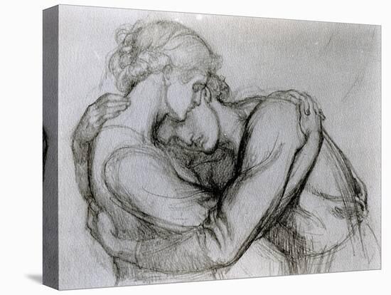 Study for 'The Blessed Damozel', C.1876 (Graphite on Paper)-Dante Gabriel Rossetti-Premier Image Canvas