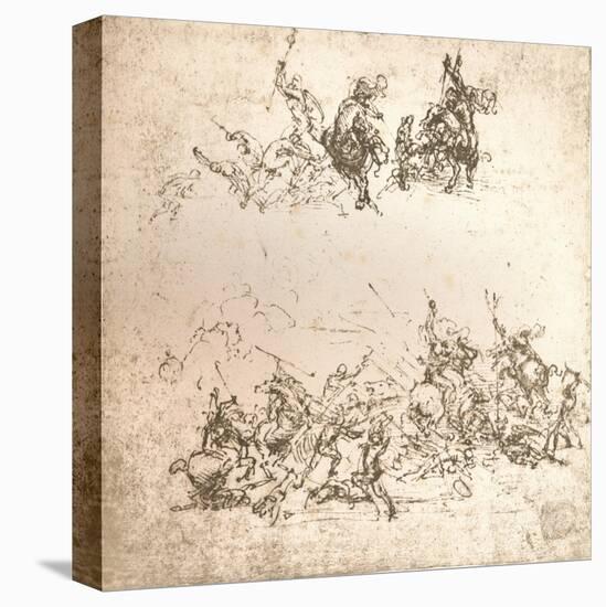 Study for the cartoon of the Battle of Anghiari, c1472-c1505 (1883)-Leonardo Da Vinci-Premier Image Canvas