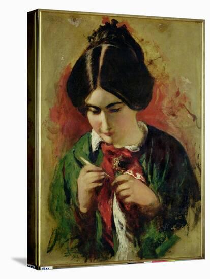 Study for the Crochet Worker, Miss Mary Ann Purdon-William Etty-Premier Image Canvas