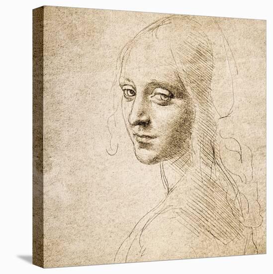 Study for the Head of a Girl, c.1483-Leonardo da Vinci-Premier Image Canvas
