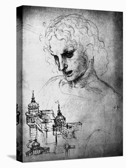 Study for the Head of St James and an Architectural Drawing, 15th Century-Leonardo da Vinci-Premier Image Canvas