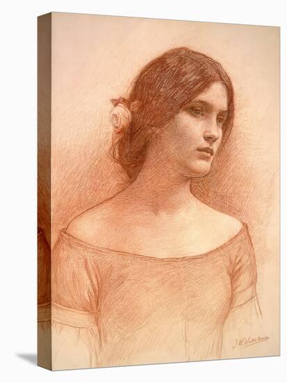 Study for 'The Lady Clare', C.1900 (Red Chalk on Paper) (See 55018)-John William Waterhouse-Premier Image Canvas