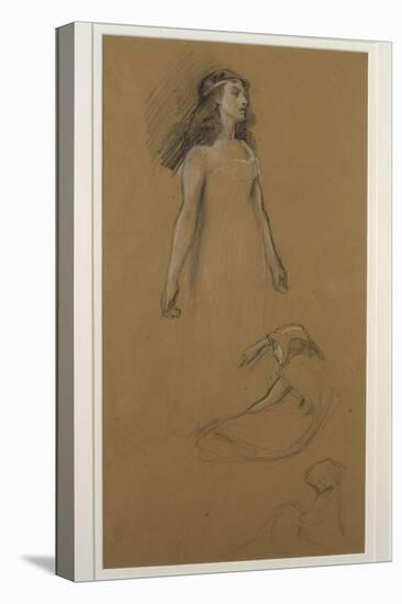 Study for Yseult for 'Tristram and Yseult' (Pencil on Paper)-Herbert James Draper-Premier Image Canvas