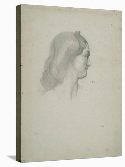 Study of a Female Head with Contemporary Hairstyle, 1856-Frederic Leighton-Premier Image Canvas