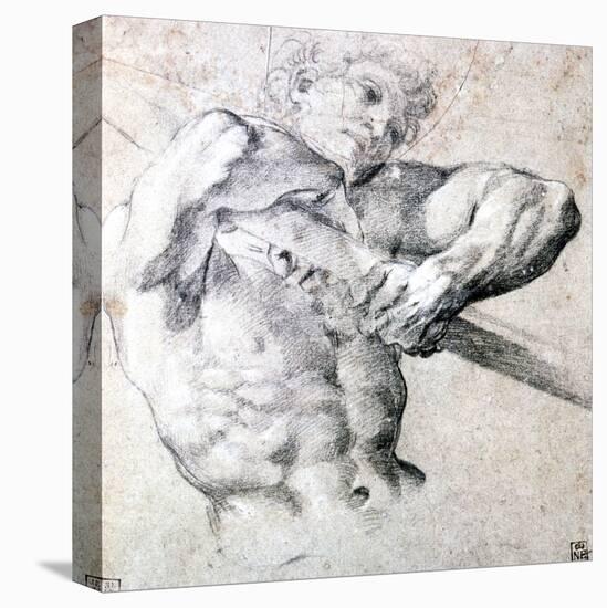 Study of a Figure, C1575-1619-Lodovico Carracci-Premier Image Canvas