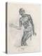 Study of a Male Nude: Study for the Death of Seneca 1838–40 (Graphite on Buff Bristol Board)-Ferdinand Victor Eugene Delacroix-Premier Image Canvas