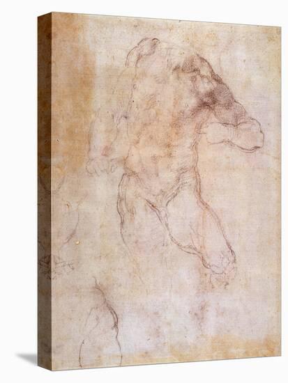 Study of a Male Nude-Michelangelo Buonarroti-Premier Image Canvas