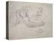 Study of a Man Rising from the Ground-Michelangelo Buonarroti-Premier Image Canvas