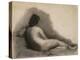 Study of a Reclining Nude Woman, 1863-66 (Charcoal on Paper)-Thomas Cowperthwait Eakins-Premier Image Canvas