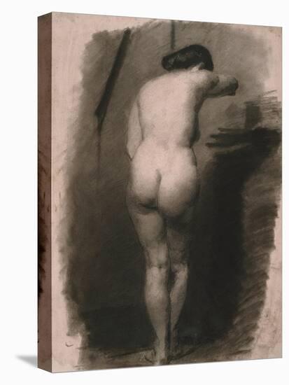 Study of a Standing Nude Woman, 1863-66 (Charcoal on Paper)-Thomas Cowperthwait Eakins-Premier Image Canvas