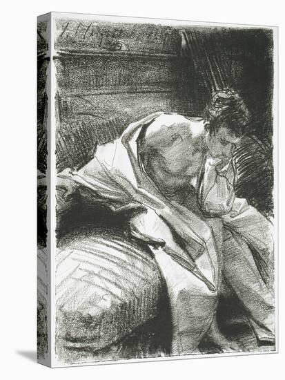 Study of a Young Man Seated, 1895-John Singer Sargent-Premier Image Canvas