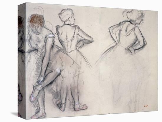 Study of Dancers; Etude De Danseuses-Edgar Degas-Premier Image Canvas