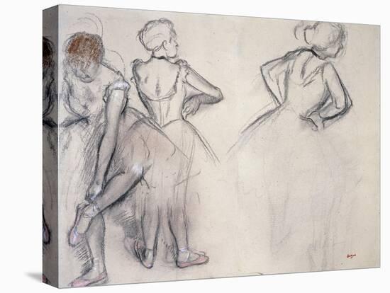 Study of Dancers; Etude De Danseuses-Edgar Degas-Premier Image Canvas