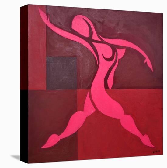 Study of Figure in Cubic Space Pink Version-Guilherme Pontes-Premier Image Canvas