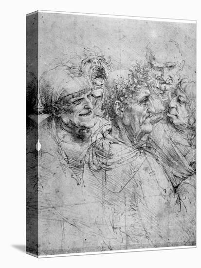 Study of Five Grotesque Heads, C1494-Leonardo da Vinci-Premier Image Canvas