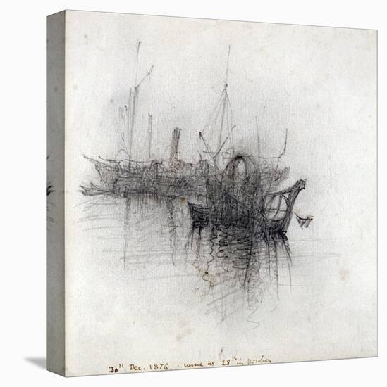Study of Shipping, 1876-John Ruskin-Premier Image Canvas