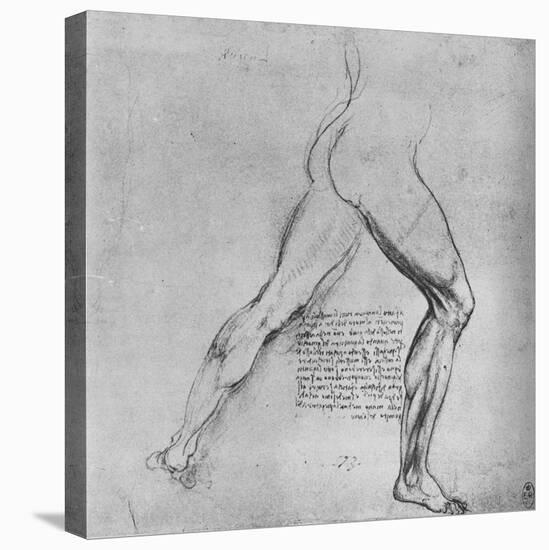 'Study of the Legs of a Man Lunging to the Right', c1480 (1945)-Leonardo Da Vinci-Premier Image Canvas