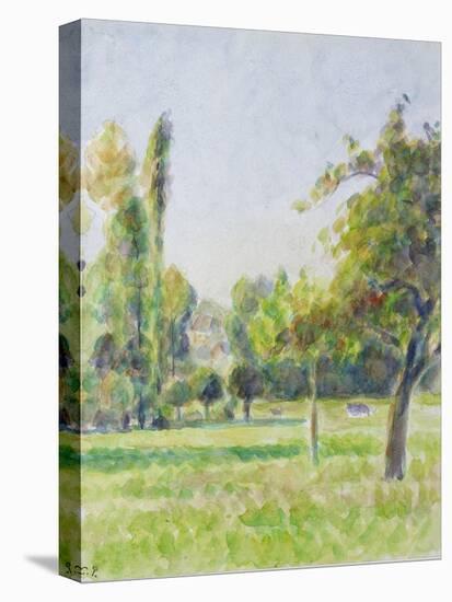 Study of the Orchard of the Artist's House at Eragny-Sur-Epte, C. 1890-Camille Pissarro-Premier Image Canvas