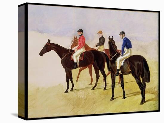 Study of Three Steeplechase Cracks: Allen Mcdonough on Brunette, Tom Oliver on Discount-John Frederick Herring I-Premier Image Canvas