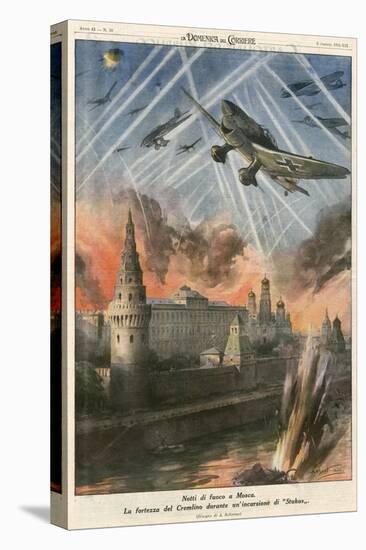 Stukas Bomb Moscow-Achille Beltrame-Stretched Canvas