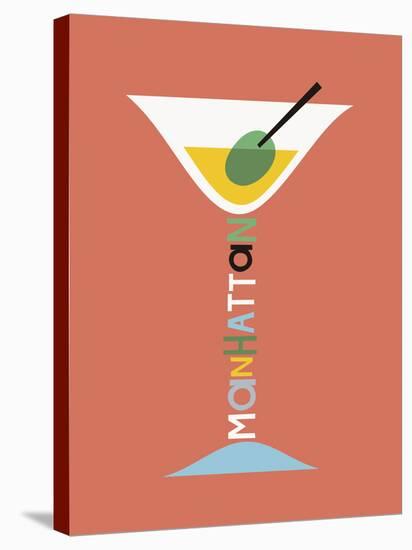 Stylish Cocktails - Manhattan-Sophie Ledesma-Stretched Canvas