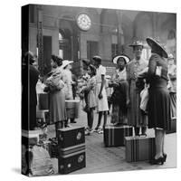 Stylishly Dressed African American Women at New York City's Pennsylvania Station. August 1942-null-Stretched Canvas