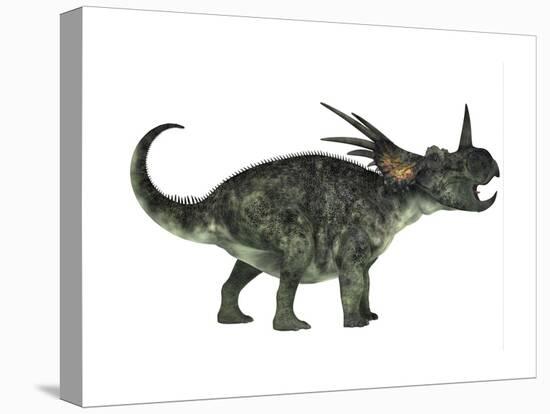 Styracosaurus, a Herbivorous Ceratopsian Dinosaur-null-Stretched Canvas