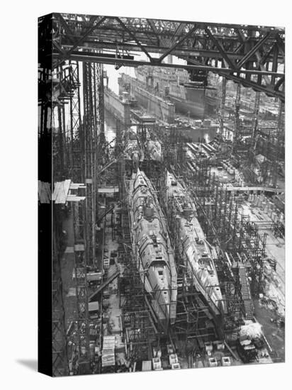 Submarine Assembly Plant at Deschimag-William Vandivert-Premier Image Canvas