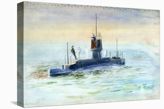 Submarine D7, Early 20Th Century (Watercolour, Graphite)-William Lionel Wyllie-Premier Image Canvas