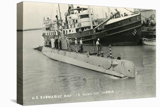 Submarine in Hololulu Harbor, Hawaii-null-Stretched Canvas