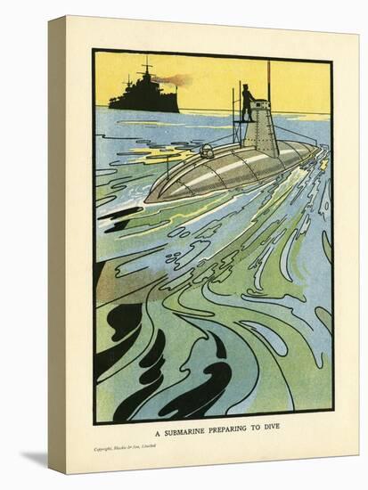 Submarine on Surface-Charles Robinson-Stretched Canvas