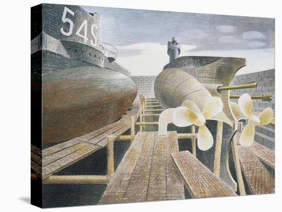 Submarines in Dry Dock-Eric Ravilious-Premier Image Canvas