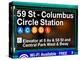 Subway Station Signs, 59 Street Columbus Circle Station, Manhattan, NYC, White Frame-Philippe Hugonnard-Stretched Canvas