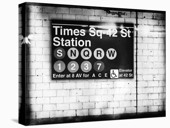 Subway Times Square - 42 Street Station - Subway Sign - Manhattan, New York City, USA-Philippe Hugonnard-Premier Image Canvas