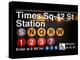 Subway Times Square - 42 Street Station - Subway Sign - Manhattan, New York City, USA-Philippe Hugonnard-Stretched Canvas