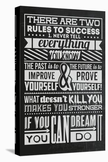 Success Set Black-Vintage Vector Studio-Stretched Canvas