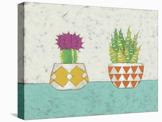 Succulent Duo II-Chariklia Zarris-Stretched Canvas