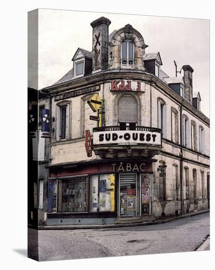 Sud-Ouest Tabac Store at the Corner-Richard Sutton-Stretched Canvas