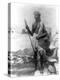 Sudan Warrior with Spear Photograph - Sudan-Lantern Press-Stretched Canvas
