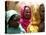 Sudanese Refugees Stand Near Their Huts-null-Premier Image Canvas