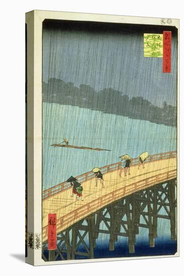 'Sudden Shower at Ohashi Bridge at Ataka', ('Ohashi, Atake No Yudachi') from the Series '100…-Ando Hiroshige-Premier Image Canvas