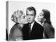 Sueurs Froides VERTIGO by AlfredHitchcock with James Stewart and Kim Novak, 1958 (b/w photo)-null-Stretched Canvas