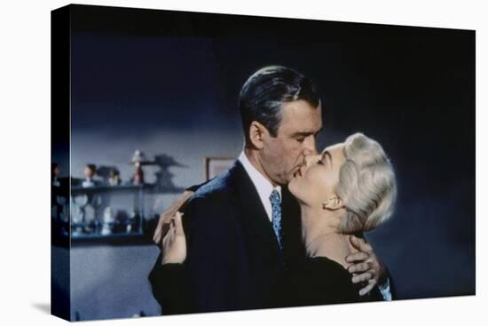 Sueurs Froides VERTIGO by AlfredHitchcock with James Stewart and Kim Novak, 1958 (photo)-null-Stretched Canvas