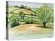 Suffolk Landscape, View from Dalham Church, 2011-Joan Thewsey-Premier Image Canvas