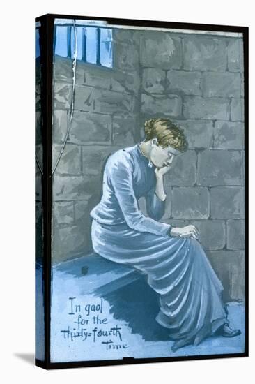 Suffragette in Jail, in Jail for the Thirty-Fourth Time-null-Stretched Canvas