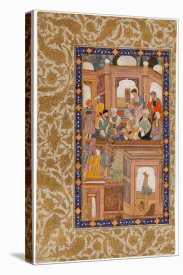 Sufi Reunion, Miniature from Nafahat Al-Uns (Breaths of Fellowshi)-null-Premier Image Canvas