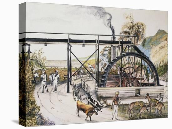 Sugar Refinery in Guinea, Watercolour, 20th Century-null-Premier Image Canvas