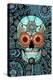 Sugar Skull Caribbean Blue-Fusion Idol Arts-Premier Image Canvas