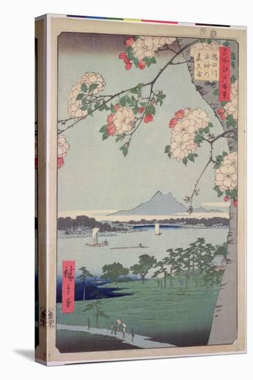 Suigin Grove and Masaki, on the Sumida River, from 'One Hundred Famous Views of Edo (Tokyo)', 1856-Ando Hiroshige-Premier Image Canvas