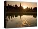 Sukhothai Ruins and Sunset Reflected in Lotus Pond, Thailand-Gavriel Jecan-Premier Image Canvas